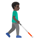 👨🏿‍🦯‍➡️
