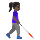 👩🏿‍🦯‍➡️