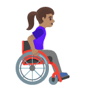 👩🏽‍🦽‍➡️