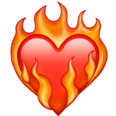 Emoji - serce w ogniu