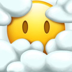 Emoji - twaz w chmurach