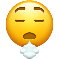 Emoji - twarz wydychanie