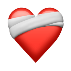 Emoji - załatane serce